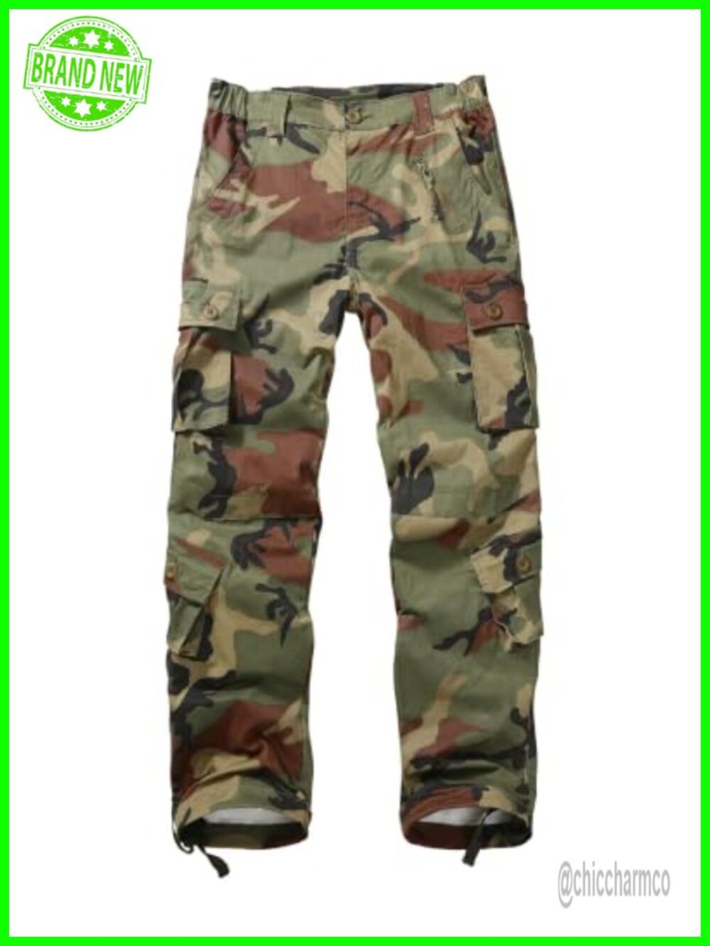 Women's Cargo Pants Relaxed Fit Camo Stretch Work Pants 9 Pockets